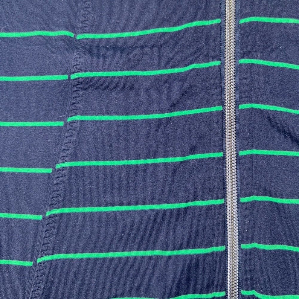 Lululemon Define Jacket Navy Blue Green Striped Full Zip Size 6 Slim Fit - Picture 7 of 13